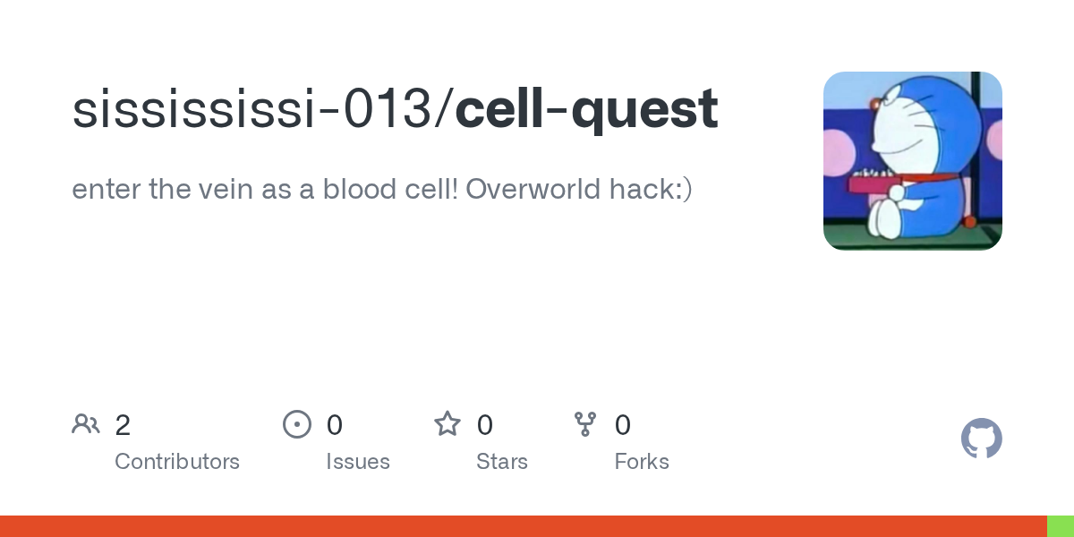 cell-quest — enter the vein as a blood cell! Overworld hack:)