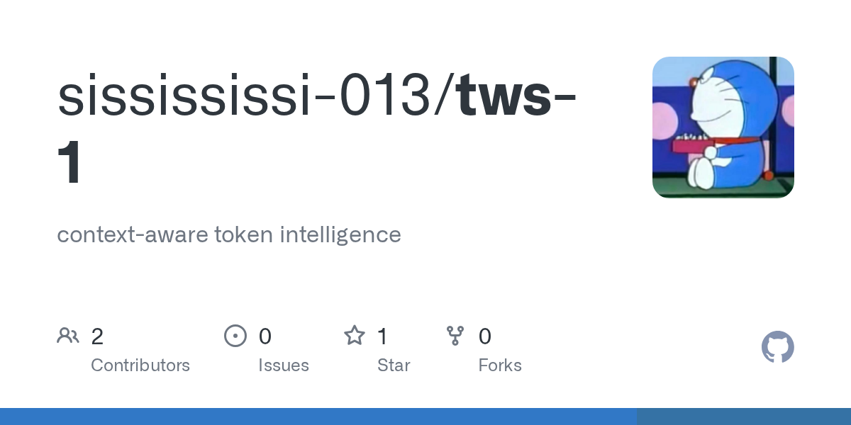 tws-1 — context-aware token intelligence